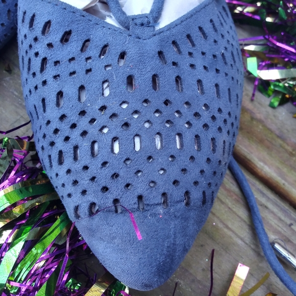 Tie up blue flats by REPORT - Picture 2 of 5